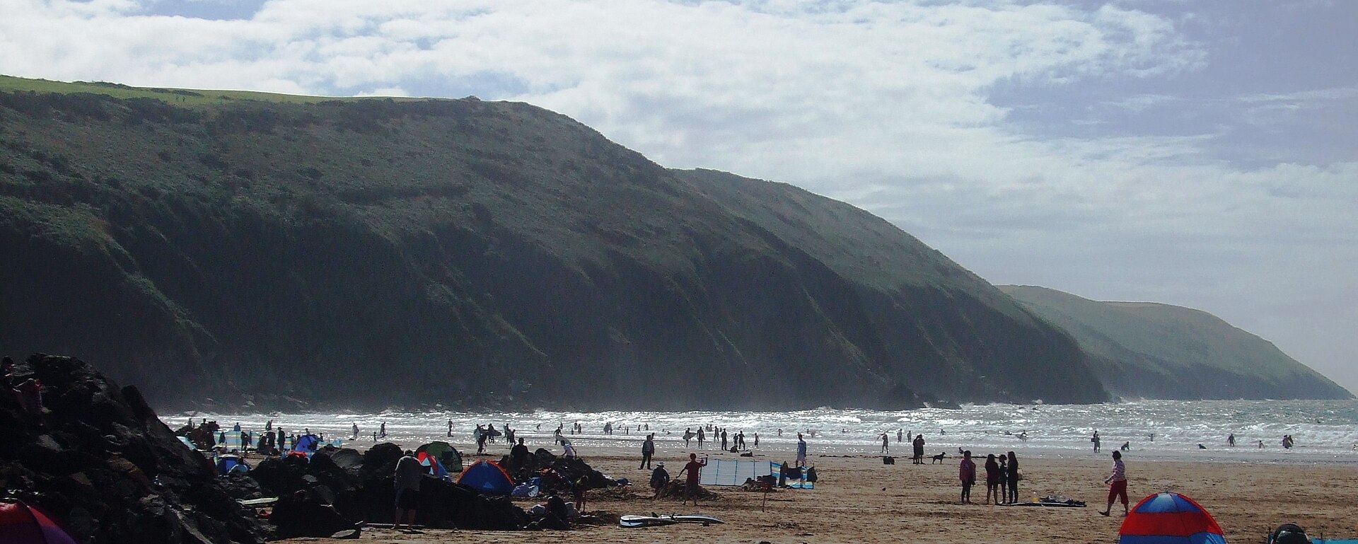 Baggy Point, Devon taken from Putsborough Beach