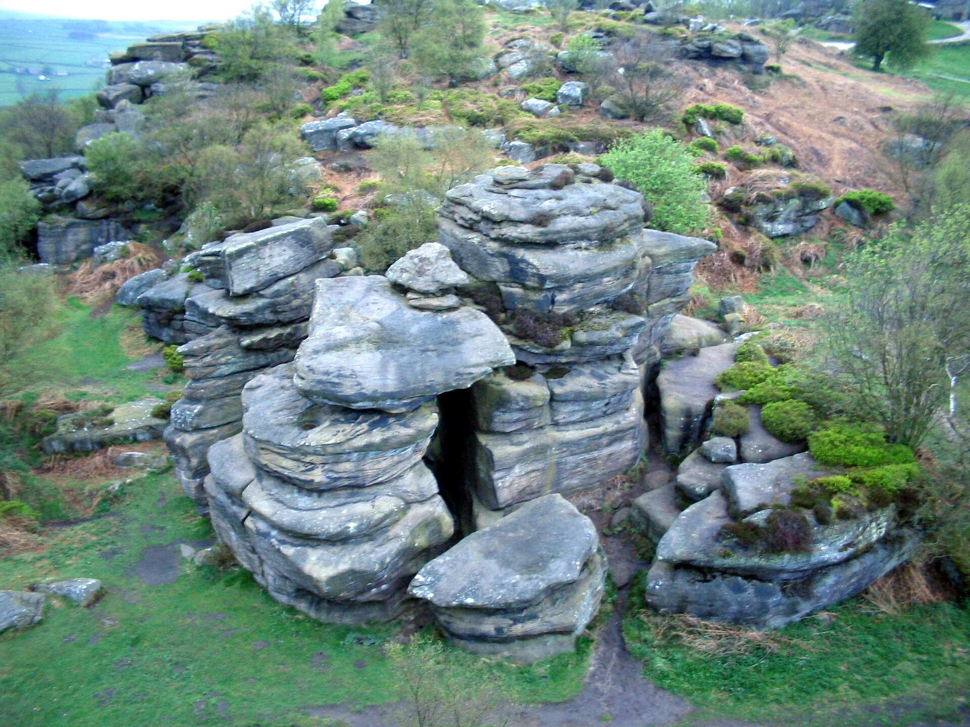 The Brimham Rocks. David Benbennick took this photo on Monday, May 2, 2005 at 8:05 PM (19:05 UTC).
