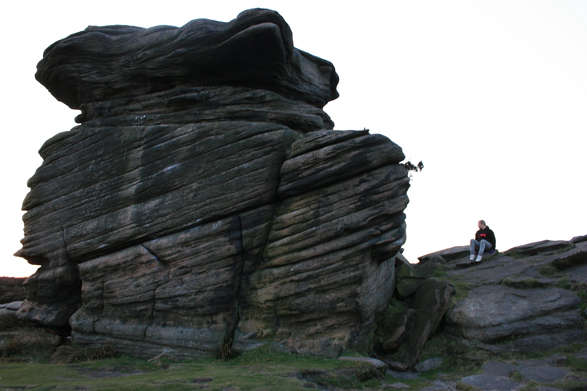 rock formation at millstone edge derbyshire