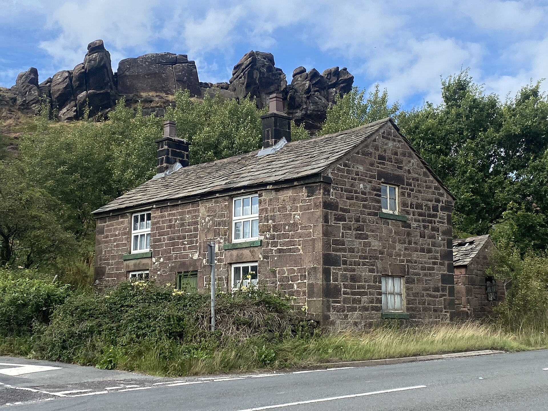 Cottage below Ramshaw Rocks
